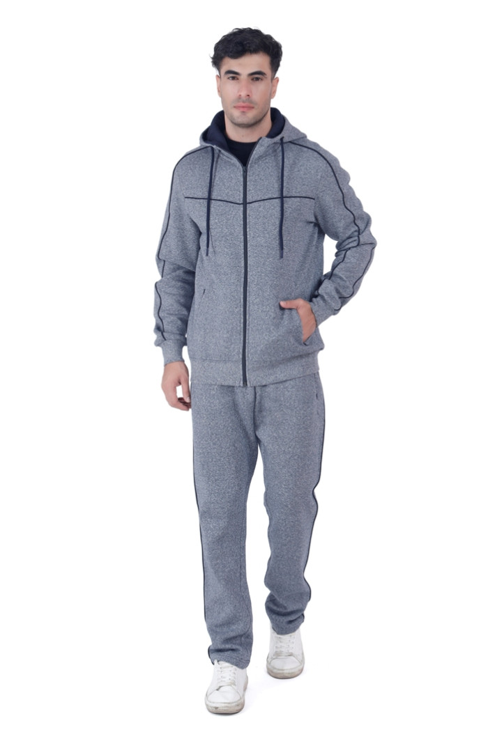 Men’s Hooded Zipper Tracksuit in Navy Men’s Hooded Zipper Tracksuit in Navy